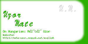 uzor mate business card